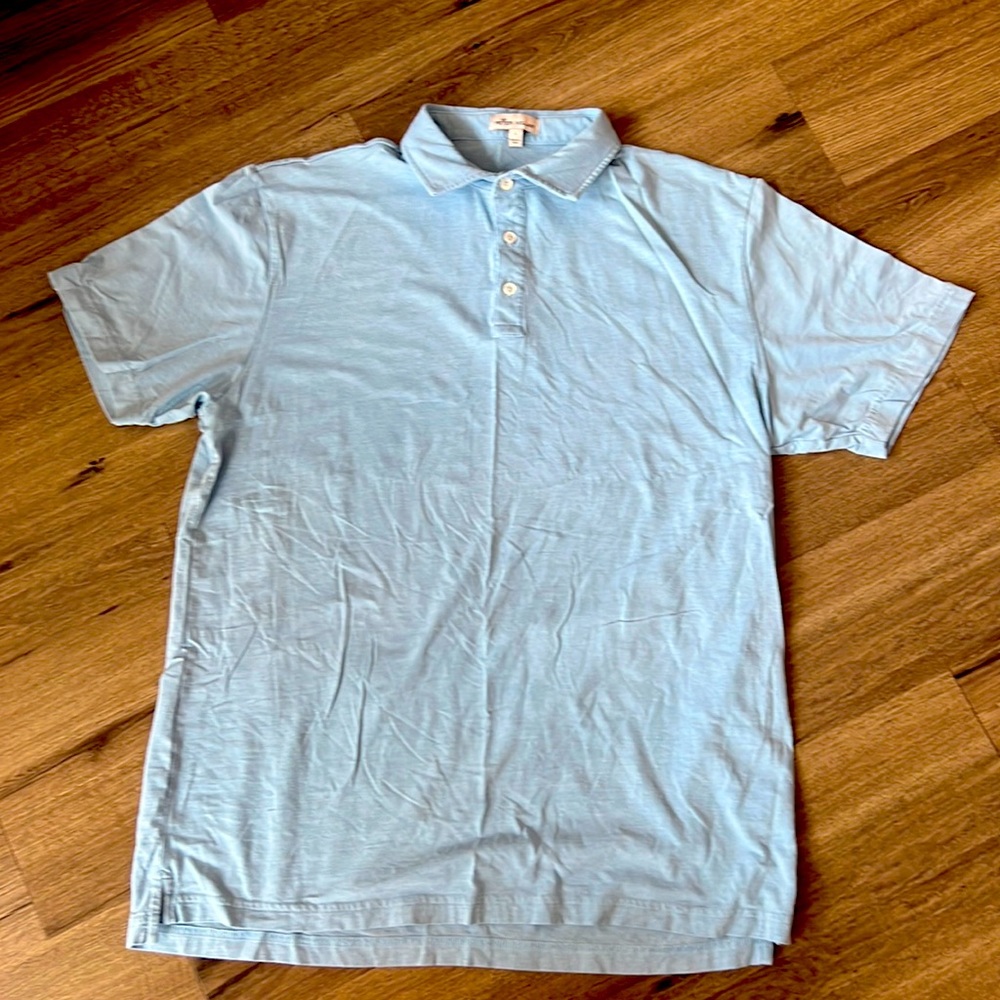 Peter Millar light blue polo. Size large